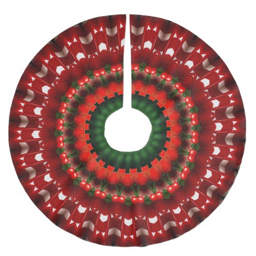 Red Decorative Holiday Tree Skirt