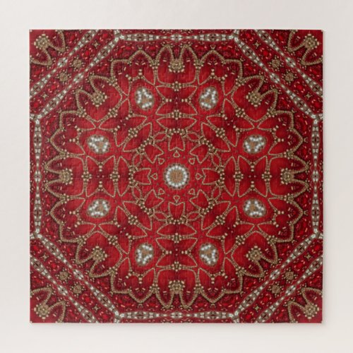 Red Decorative Jigsaw Puzzle