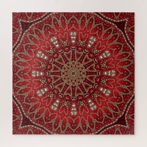 Red Decorative Jigsaw Puzzle