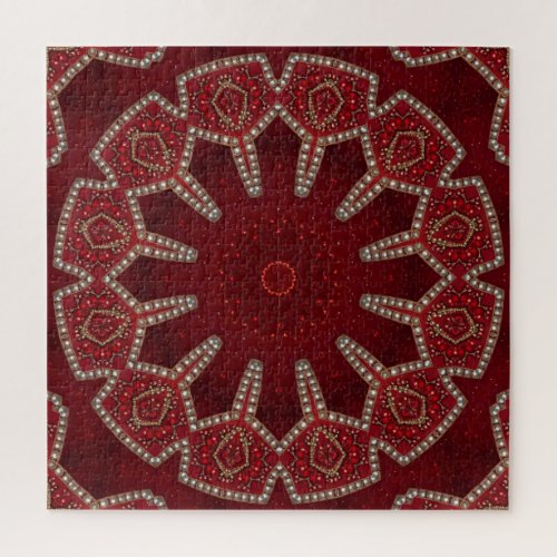 Red Decorative Jigsaw Puzzle