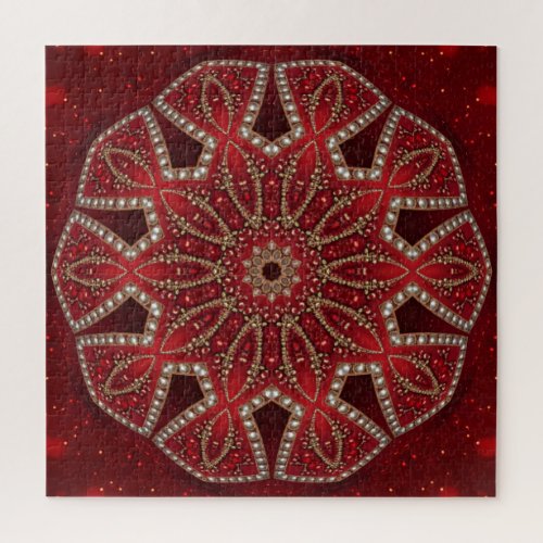 Red Decorative Jigsaw Puzzle