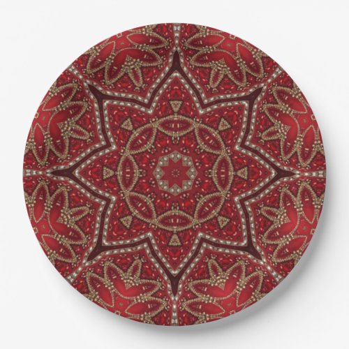 Red Decorative Paper Plate