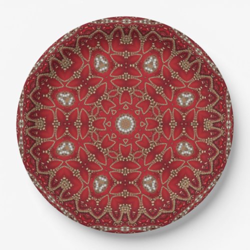 Red Decorative Paper Plate