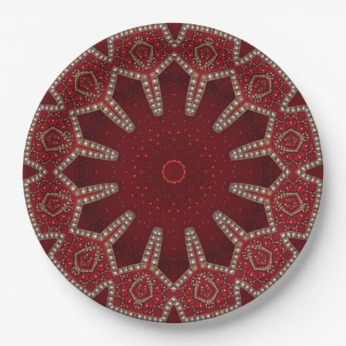 Red Decorative Paper Plate