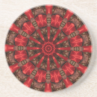 Red Decorative Sandstone Coaster