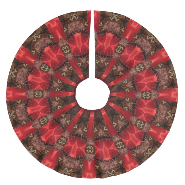 Red Decorative Tree Skirt (Front)