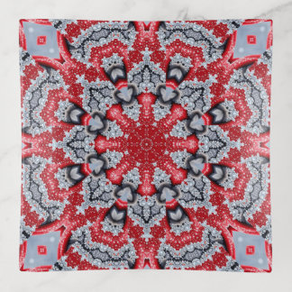 Red Decorative Trinket Tray
