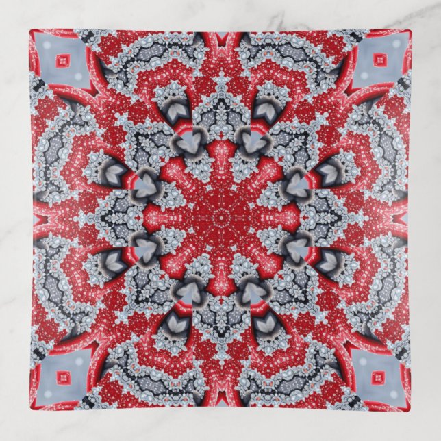 Red Decorative Trinket Tray (Front)
