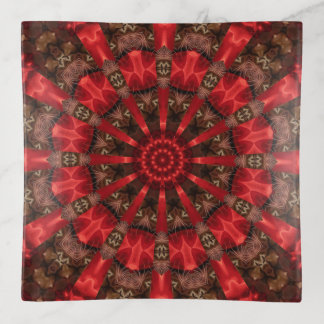 Red Decorative Trinket Tray