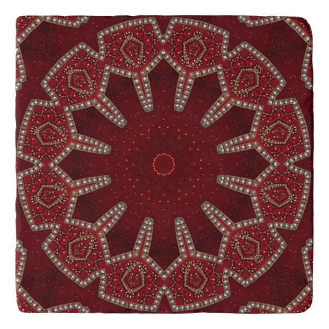 Red Decorative Trivet (Front)