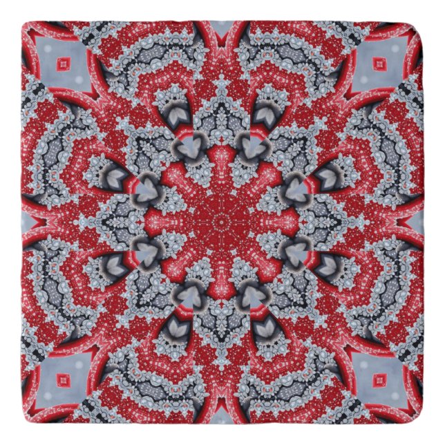 Red Decorative Trivet (Front)