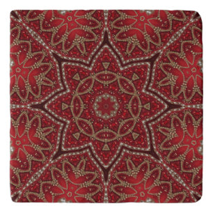 Red Decorative Trivet