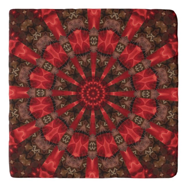 Red Decorative Trivet (Front)