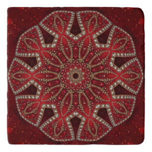 Red Decorative Trivet