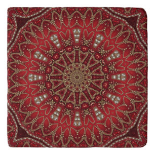 Red Decorative Trivet