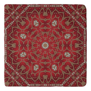 Red Decorative Trivet