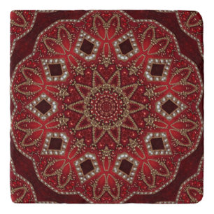 Red Decorative Trivet