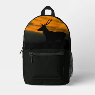 Red Deer at Dawn Printed Backpack