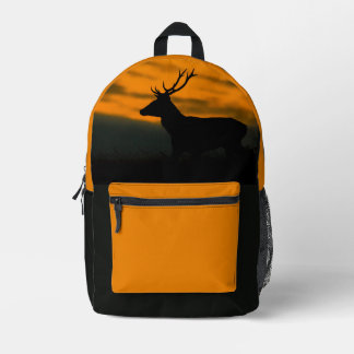 Red Deer at Dawn Printed Backpack