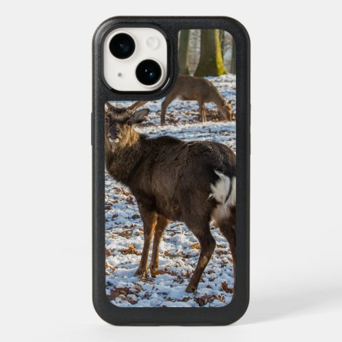 Red Deer in Snow OtterBox iPhone 14 Case