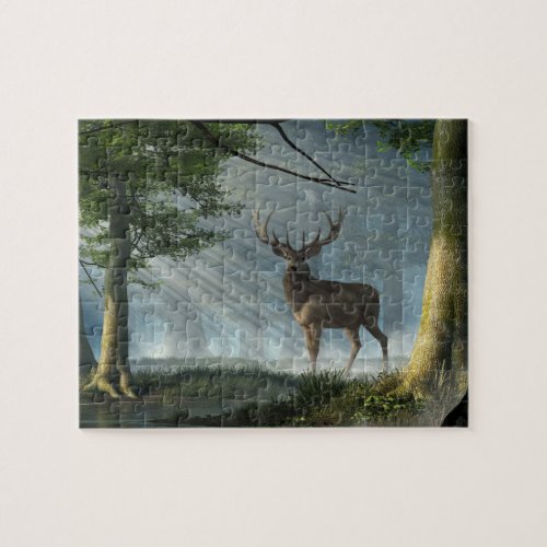 Red Deer in the Deep Forest Jigsaw Puzzle