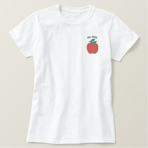 Red Delicious Apple D2 Custom Embroidery Embroidered Shirt