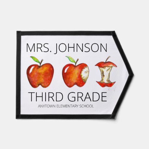Red Delicious Apple for Teacher School Education Pennant