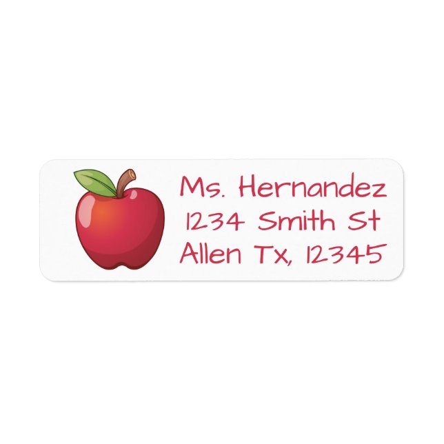 Red Delicious Apple Label (Front)