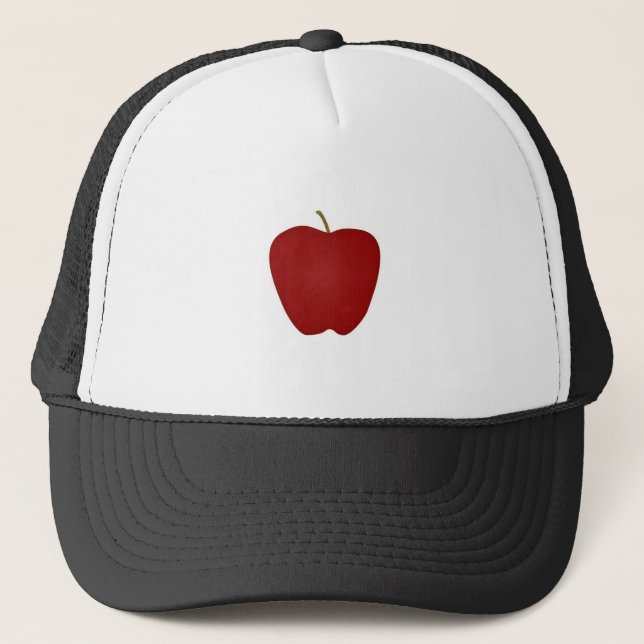 Red Delicious Apple Logo Trucker Hat (Front)