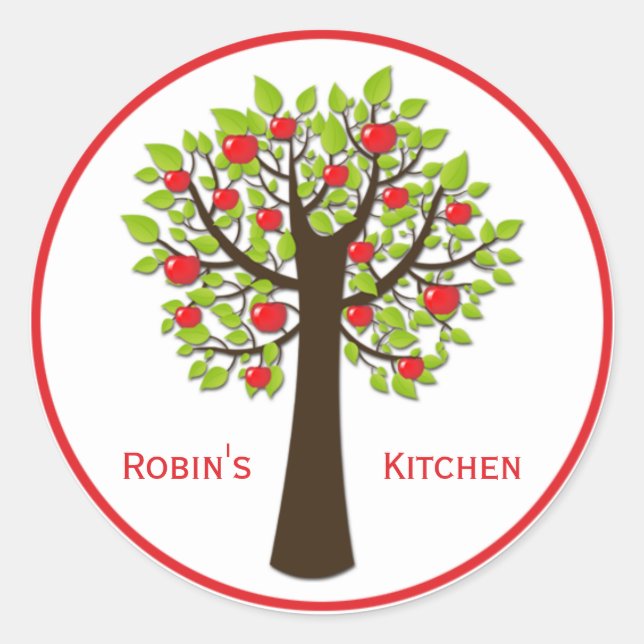 Red Delicious Apple Tree Kitchen Stickers (Front)