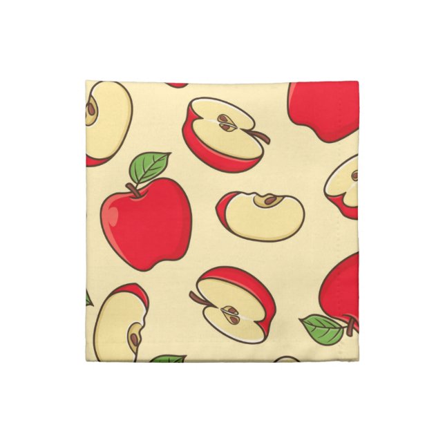 Red Delicious Apples Cloth Napkin (Quarter Fold)