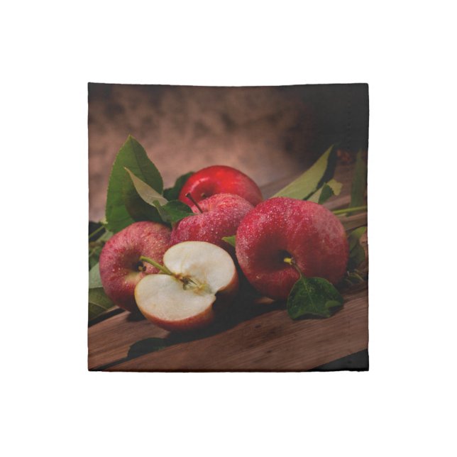 Red Delicious Apples Cloth Napkin (Quarter Fold)