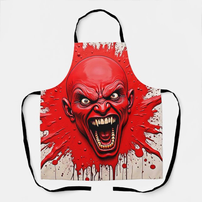 Red Demon Fury Art Apron (Front)