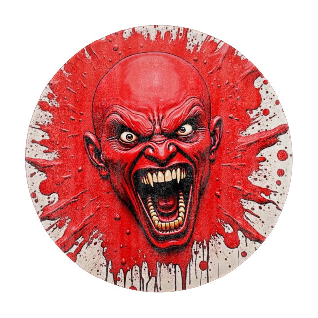 Red Demon Fury Art Cutting Board (Front)