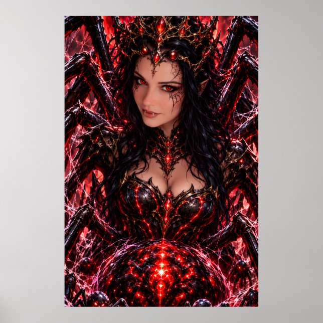 Red Demoness Gothic Fantasy Poster (Front)
