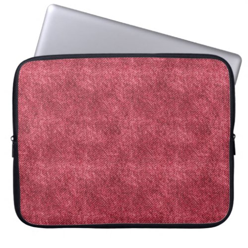 Red Denim Pattern Laptop Sleeve