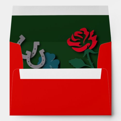 Red Derby Party Paper Cut Effect Envelope