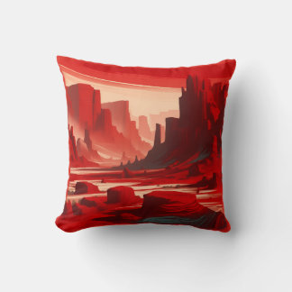 Red Desert Throw Pillow