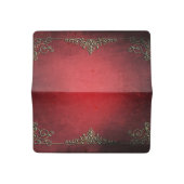 red design office business professional corporate checkbook cover (Open)
