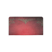 red design office business professional corporate checkbook cover (Back)