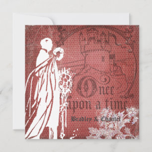Red Designs Once Upon a Time Wedding Invitation