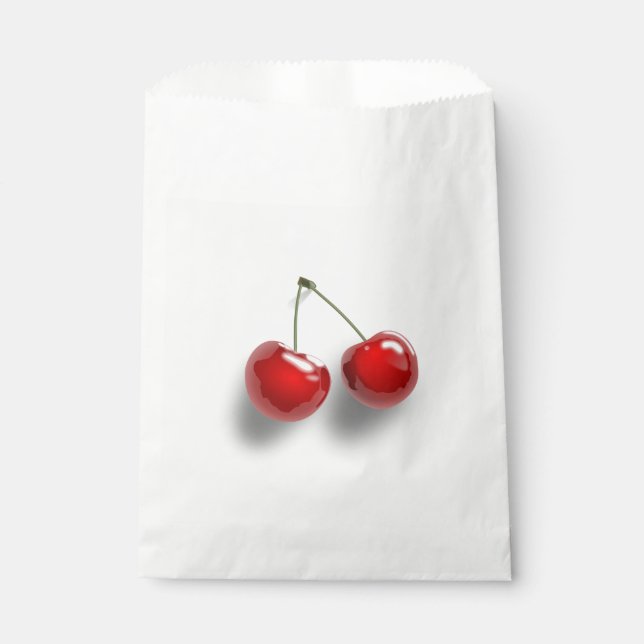 Red Dessert Glazed Cherries Favor Bag (Front)