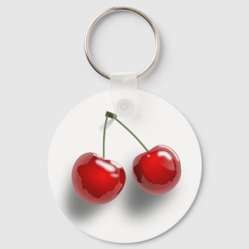 Red Dessert Glazed Cherries Keychain