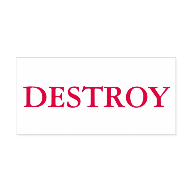 Red Destroy Self-inking Stamp (Design)