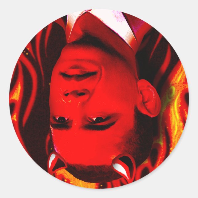 Red Devil - Barack Obama Classic Round Sticker (Front)