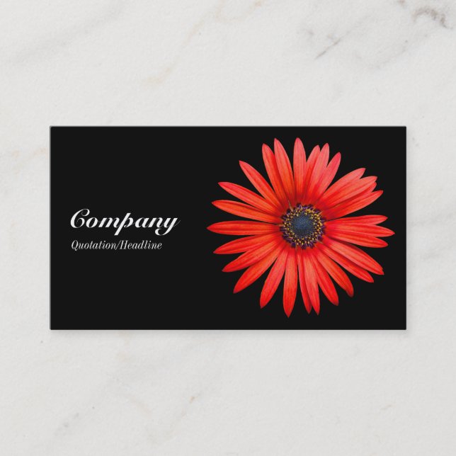 Red Devil - Black Business Card (Front)