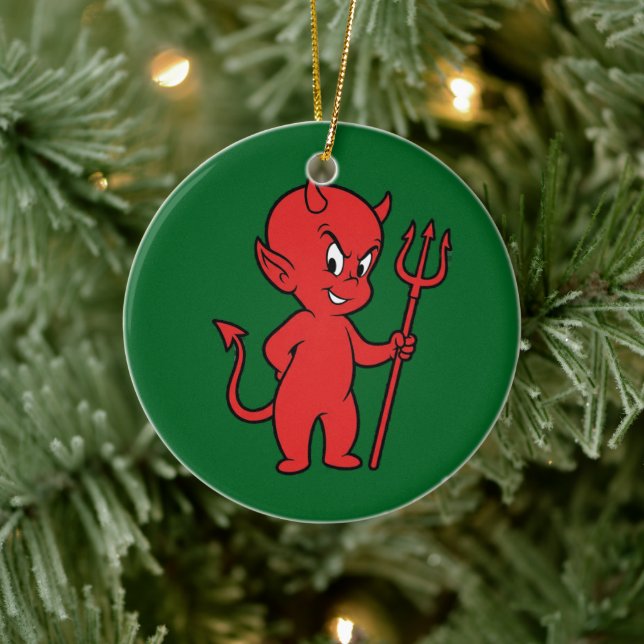 Red Devil Ceramic Ornament (Tree)