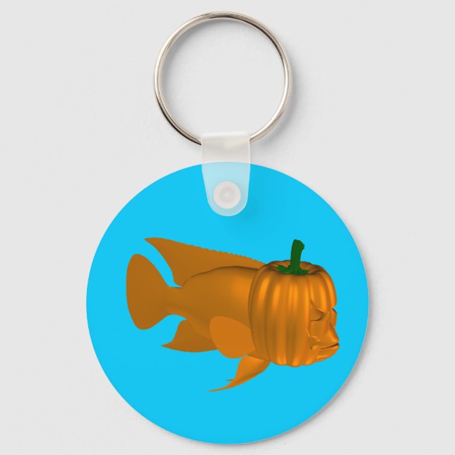 Red Devil Cichlid Keychain (Front)
