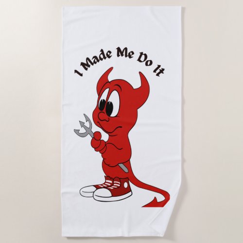 Red Devil Cover Beach Towel