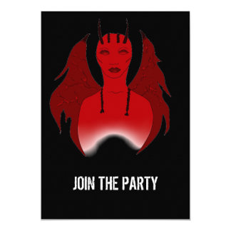 RED DEVIL DESIGN FOR INVITATION CARDS